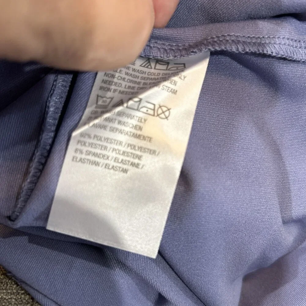 Susan Graver Modern Essentials Butterknit Top V Neck Peri Blue Mist Plus Size 4X